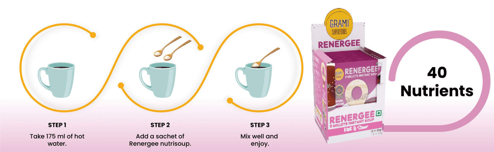 Gluten-free millet hot & sour soup ready to eat