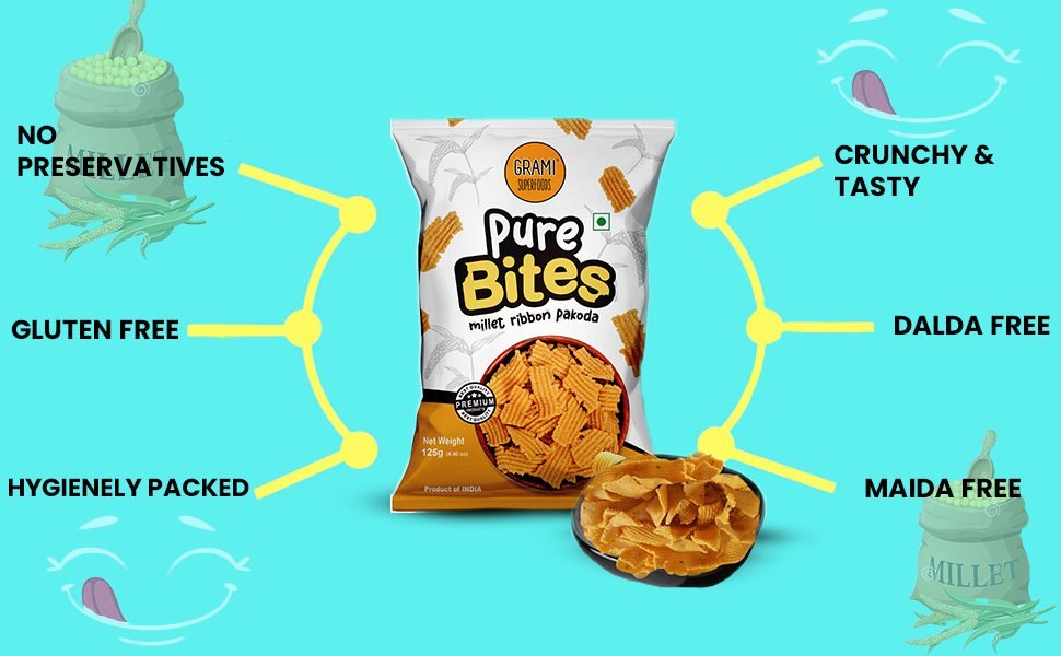 Crunchy South Indian millet ribbon pakoda for kids