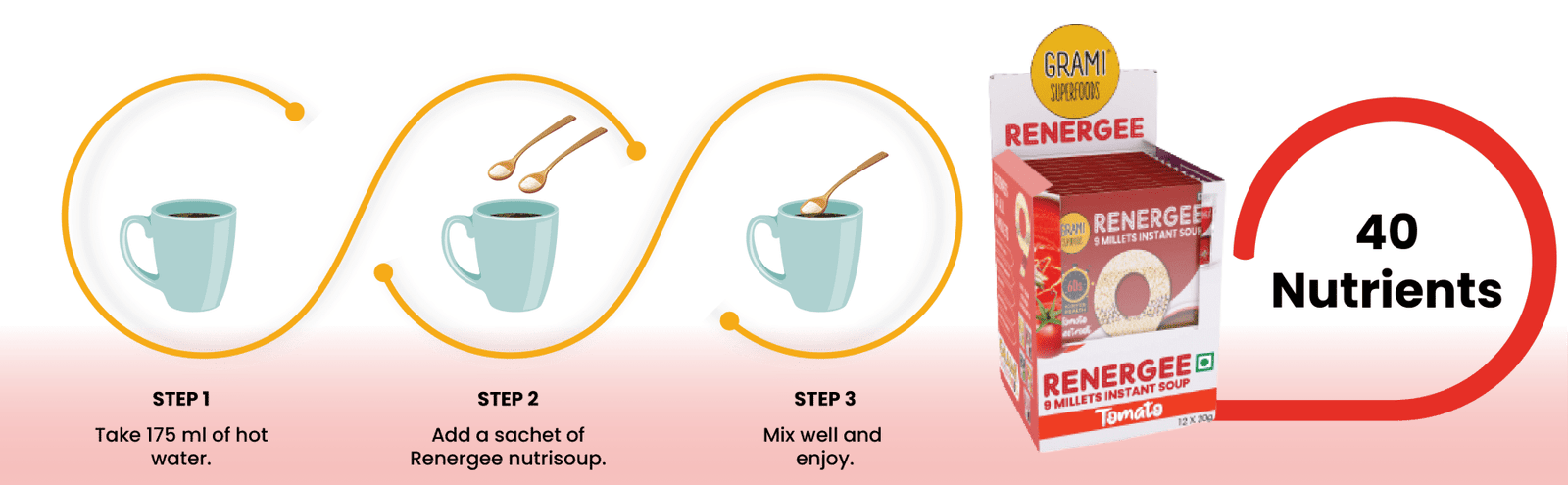 Gluten-free millet tomato soup ready to eat