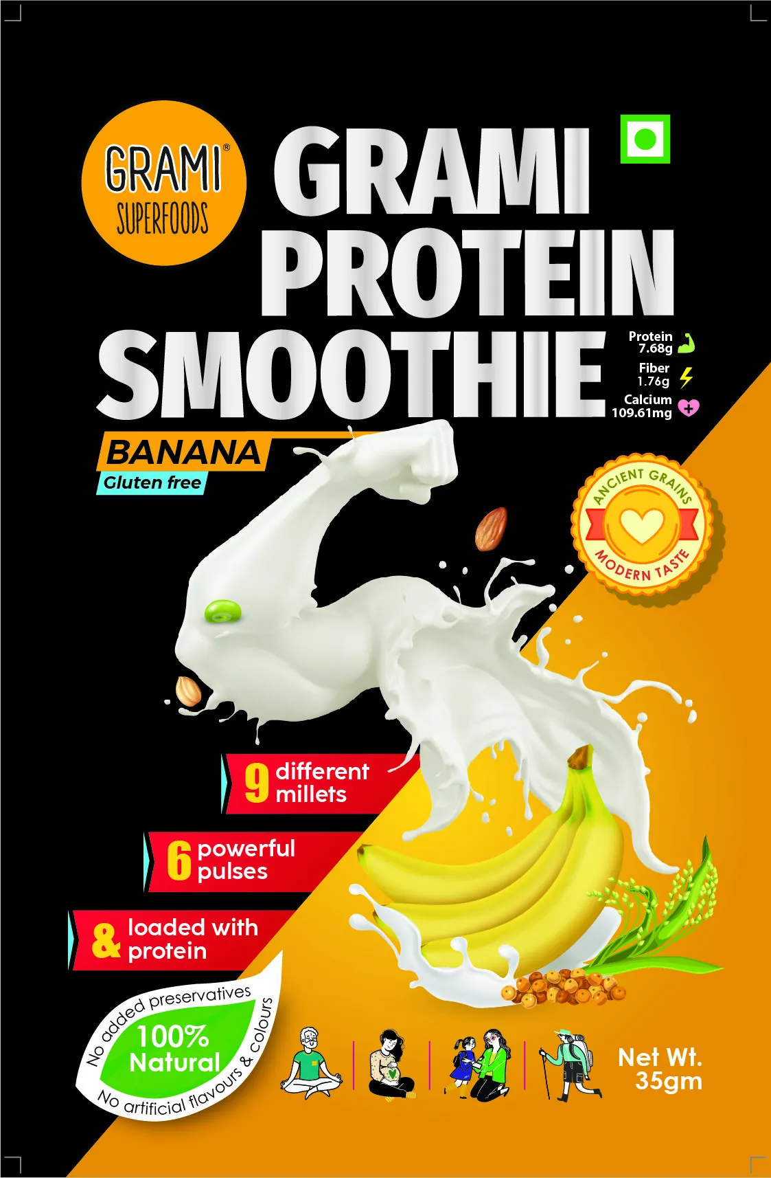 Banana SMOOTHIE POUCH PACKAGING APPROVED DESIGN 2 01