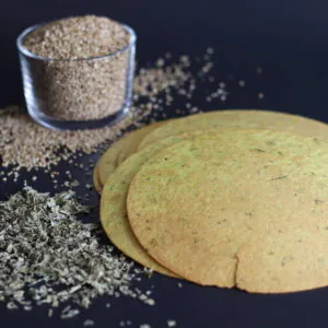 stock photo crunchy bajra methi khakhara roasted millet fenugreek leaves crisps traditional